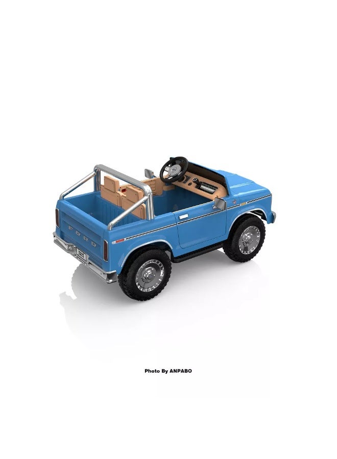 Ford 24V Classic Ford Bronco: Light Blue Retro Legend, Ready for Dual Adventures-light blue - Image 5